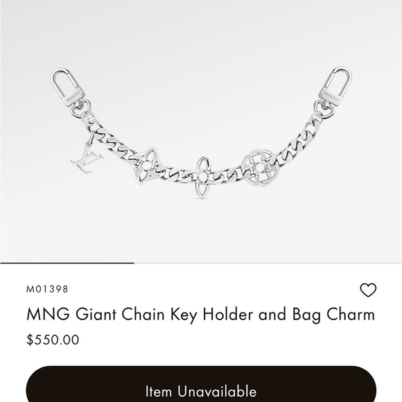 SOLD - LOUIS VUITTON | MNG Giant Chain Key Holder and Bag Charm - Picture 2 of 4